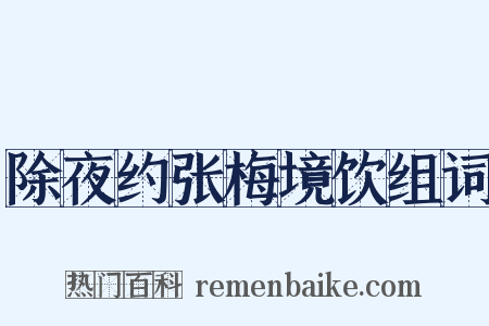 除夜约张梅境饮组词是什么意思的图片